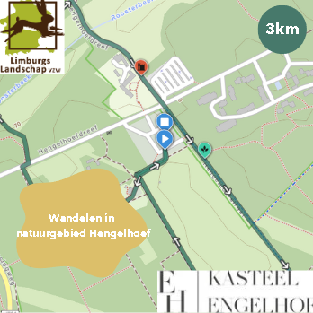 sociale media post over wandelen in natuurgebied hengelhoef met 3km