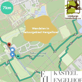 sociale media post over wandelen in natuurgebied hengelhoef met 7km